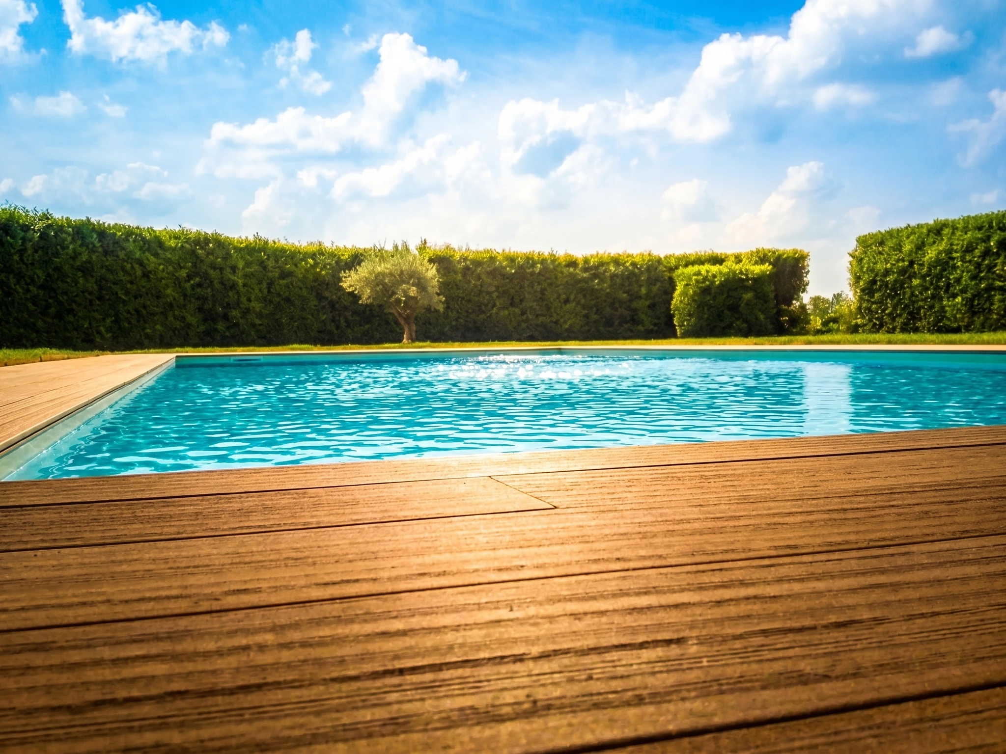 copertura piscina solarium legno